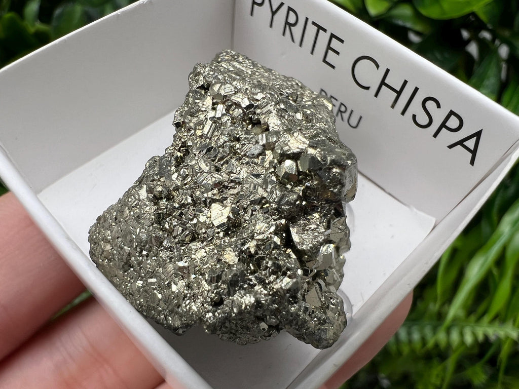 Peruvian Pyrite Cube: Natural Gold Mineral Specimen, Home Decor (3.5/3.5cm