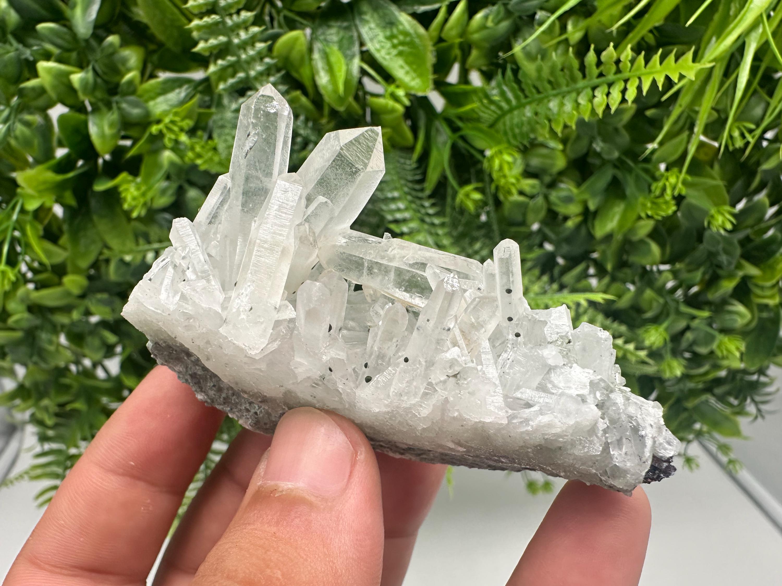 Wonderful Transparent Quartz on Chlorite Matrix,From Borieva mine,Madan,Bulgaria,Quartz,Quartz crystal,mineral specimen,collection quartz