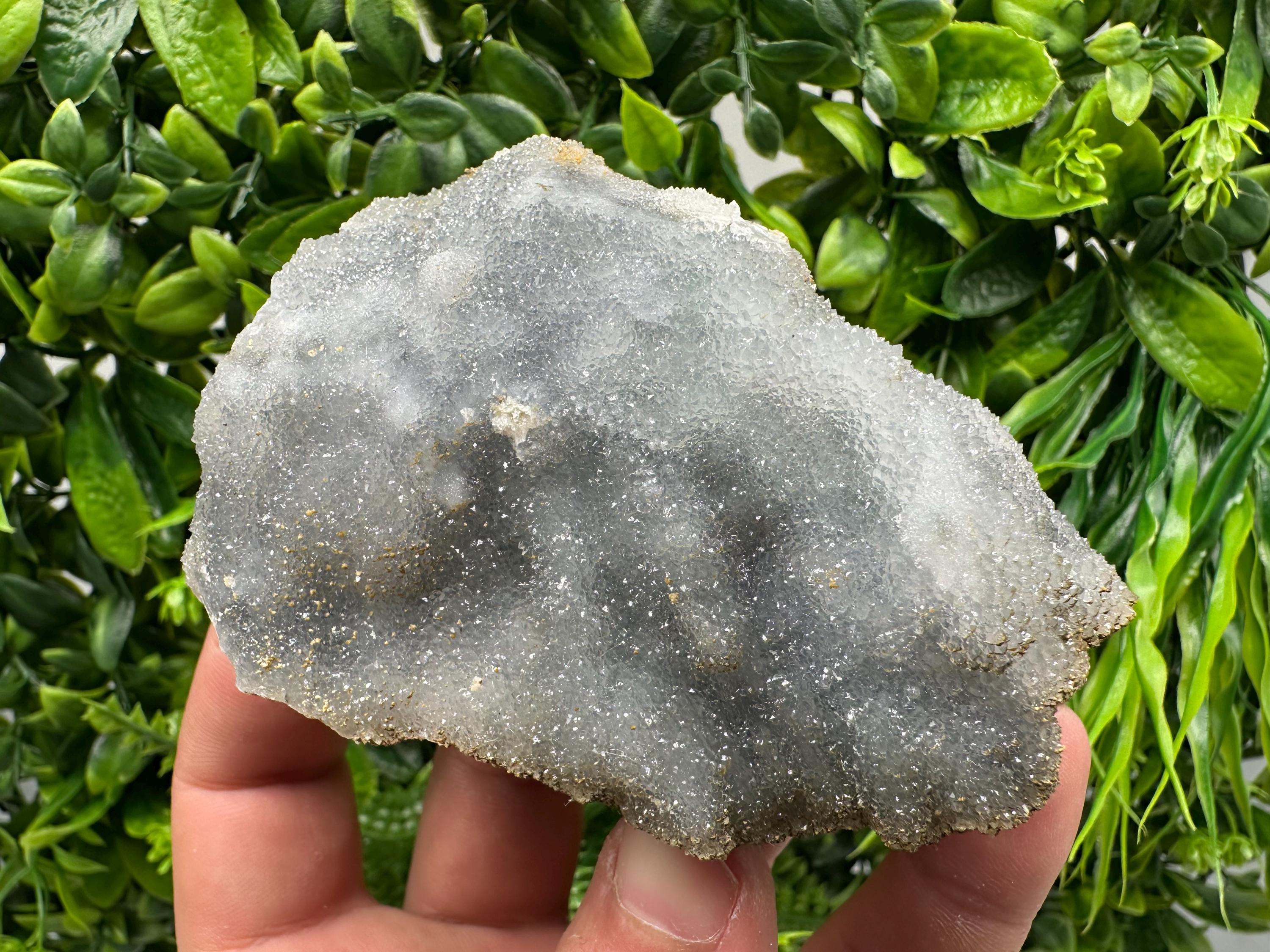 Blue Chalcedony Quartz with Chlorite Inclusions, Bulgaria Mineral Specimen