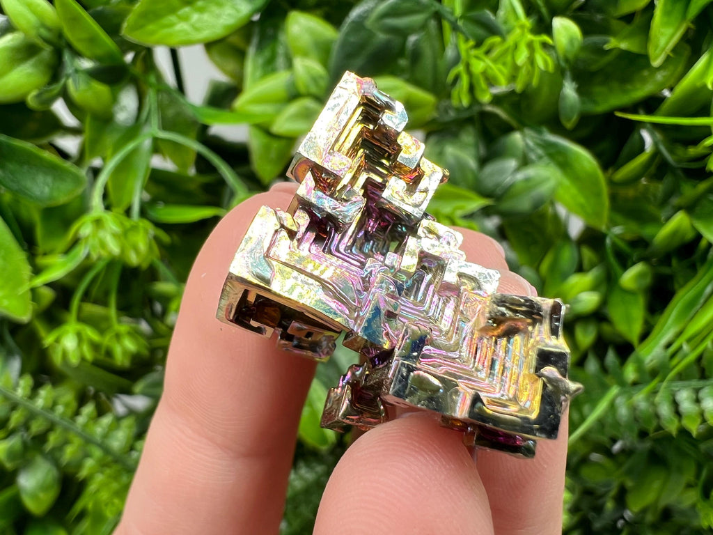 Rainbow Bismuth Crystal: Rare Gemstone Specimen, 16 grams