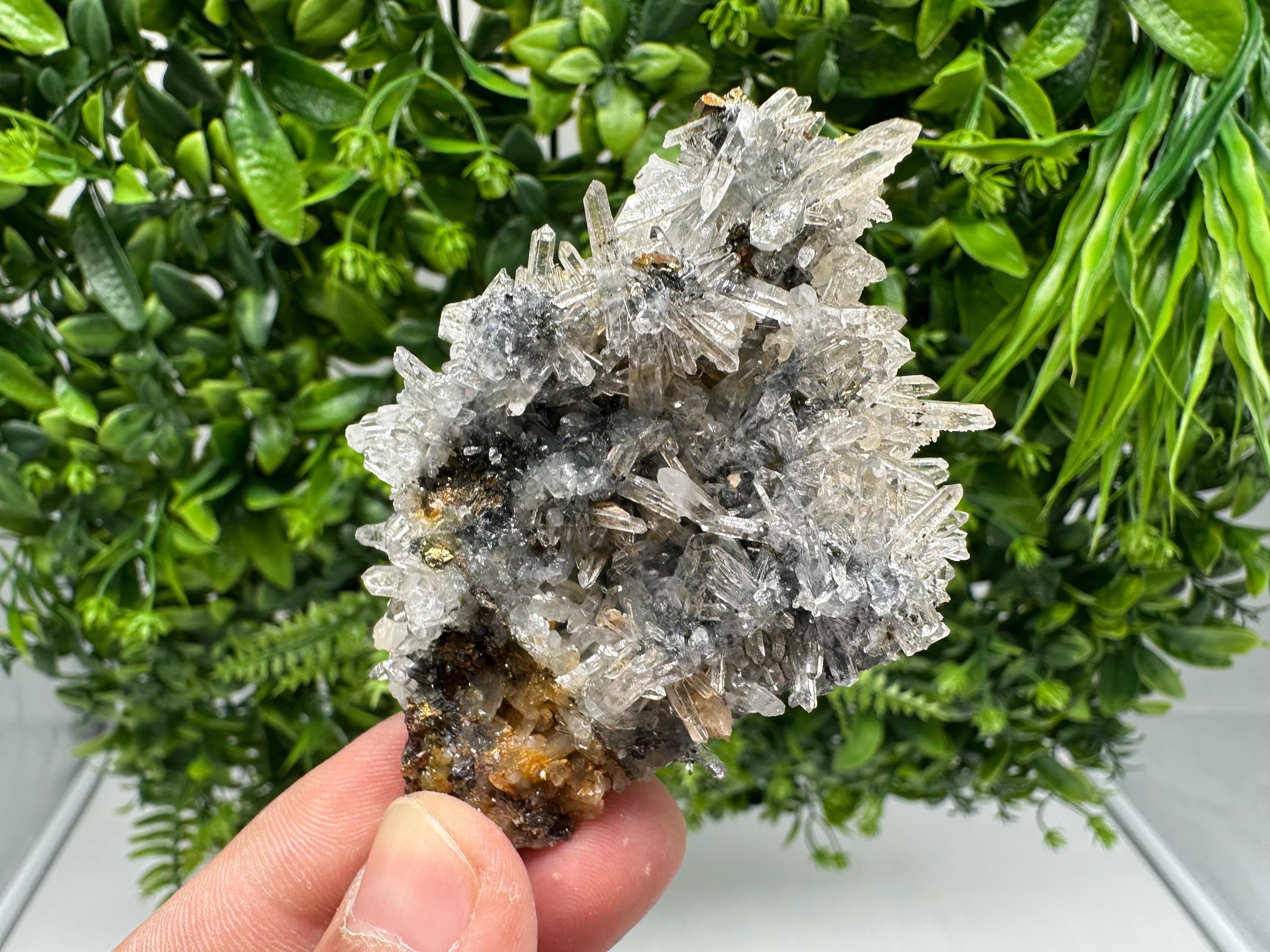 Rainbow Pyrite with Quartz: Natural Mineral Souvenir, Bulgaria
