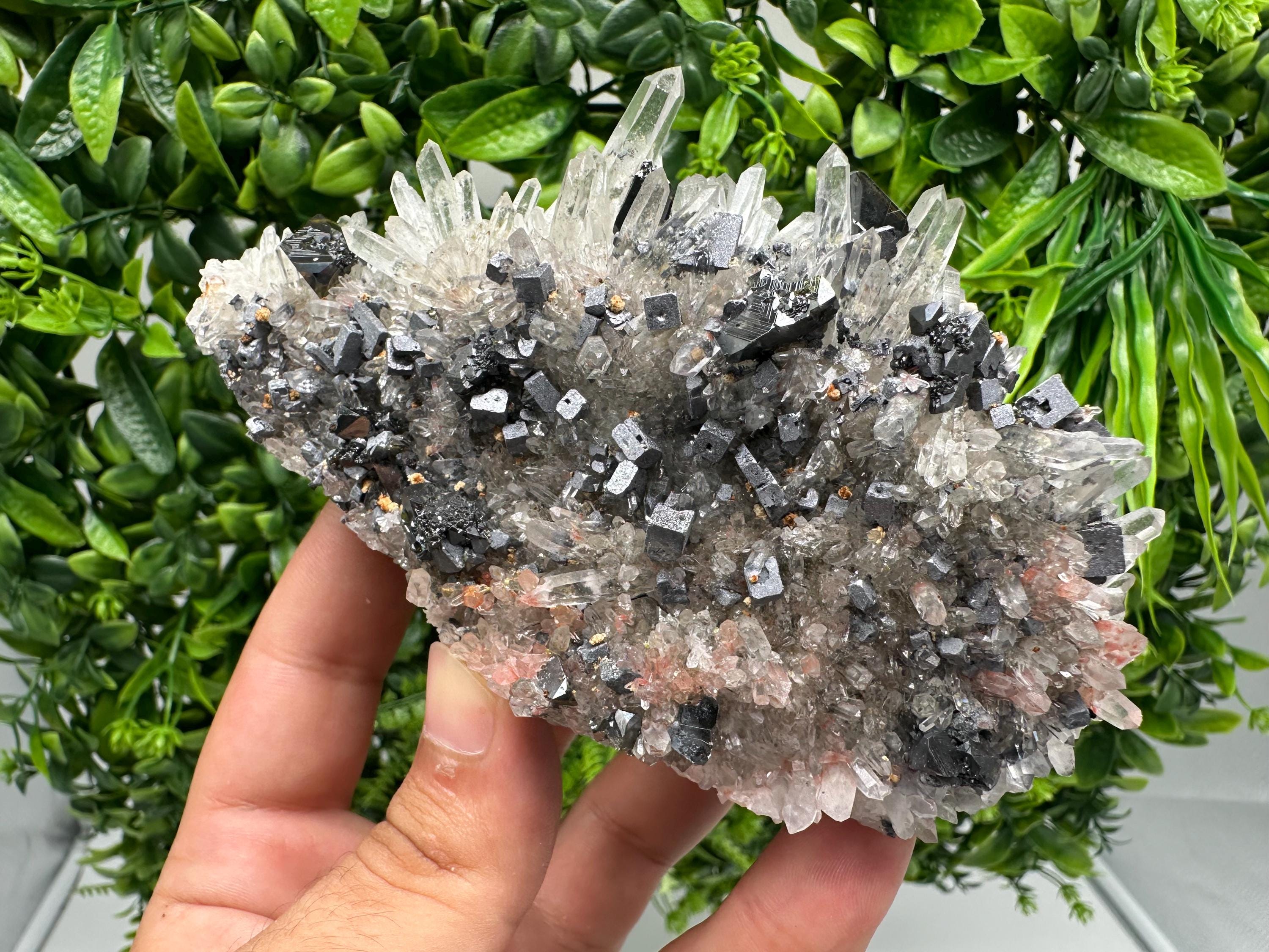 Stunning Quartz whit Galena,Hematite,Iron oxide from 9th September mine,natural,collectible mineral specimen,home decor stone,gift,crystal