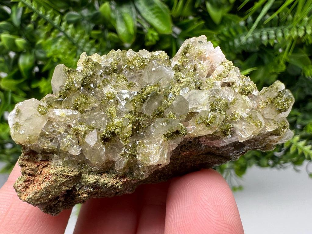 Rainbow Epidote with Quartz Mineral Specimen, Hakkari Turkey
