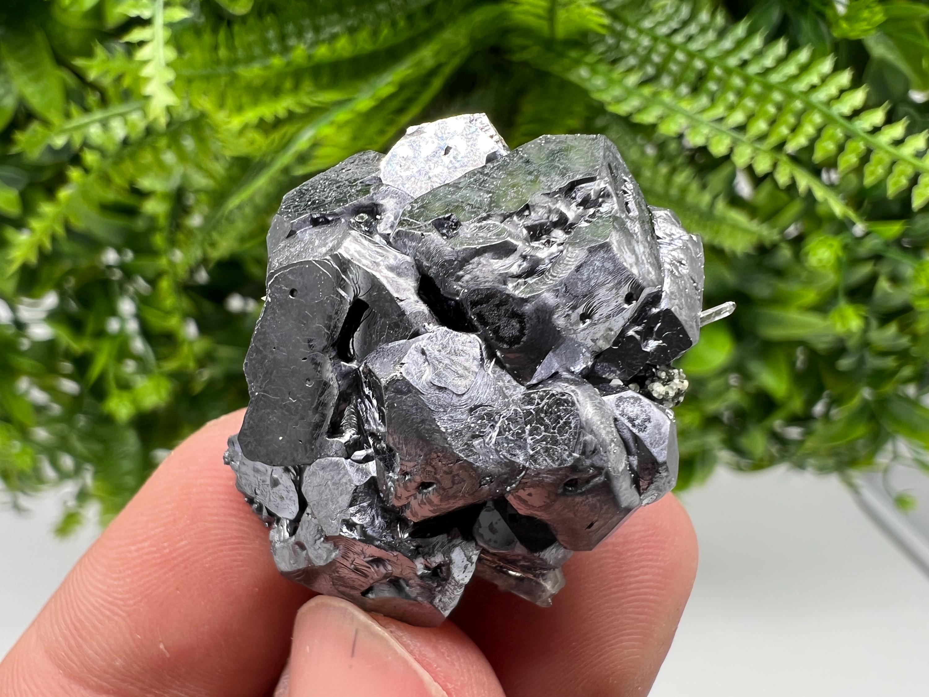 Skeletal Galena on Quartz, Borieva Mine Mineral Specimen