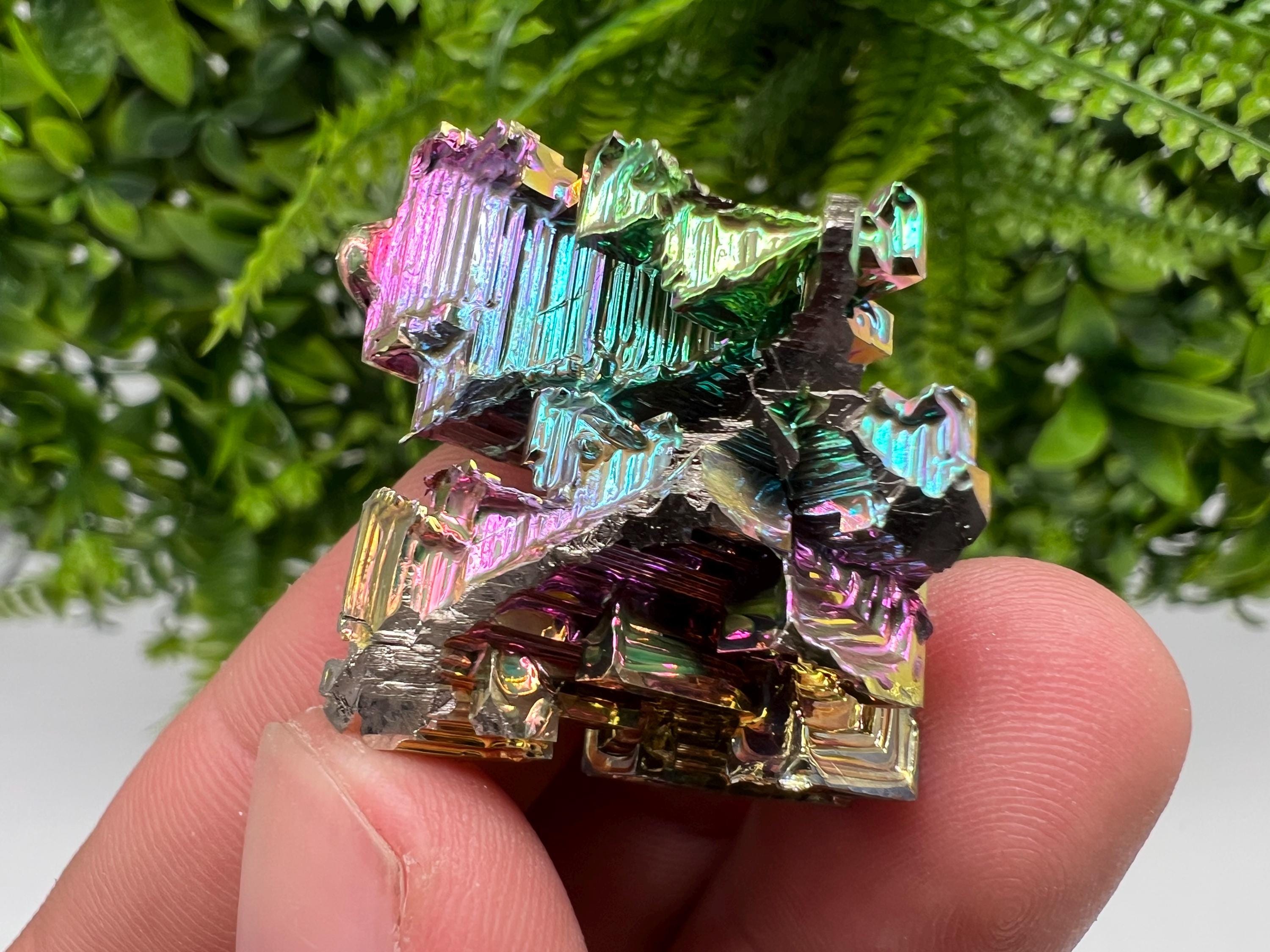 Rainbow Bismuth Crystal: Rare Gemstone Collection