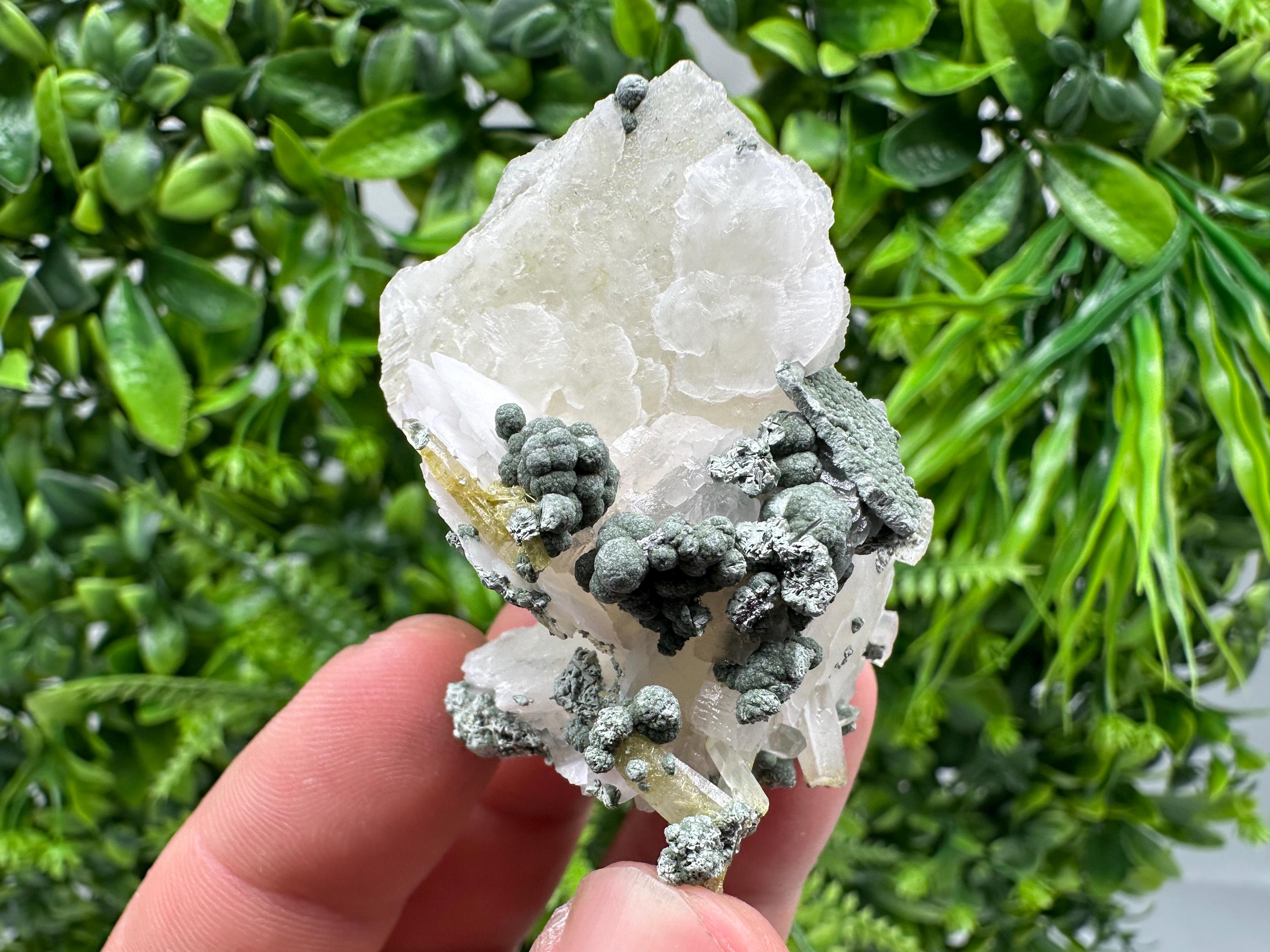 UV Reactive Mangano Calcite Cluster, Bulgaria Crystal Decor