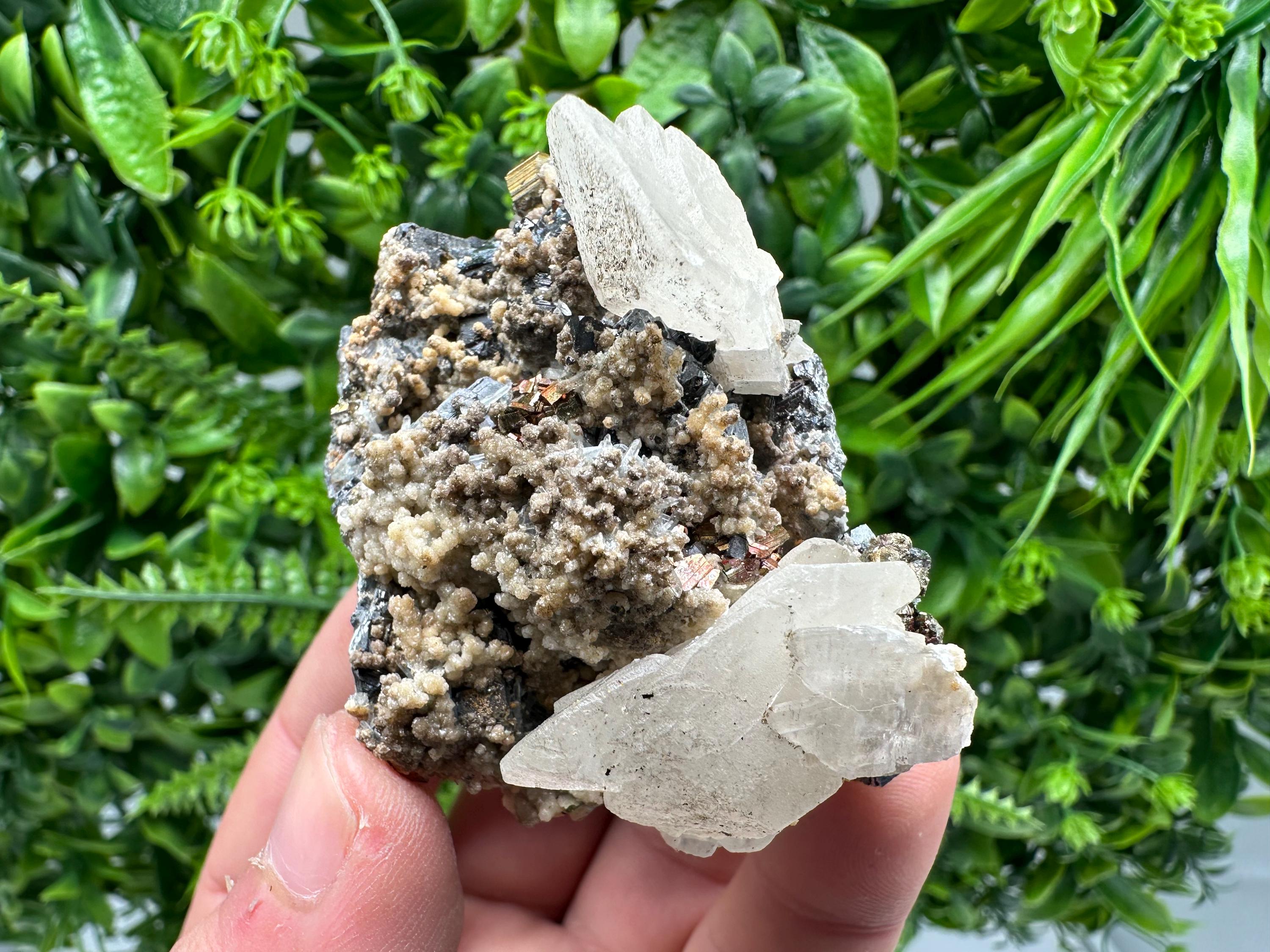 Rare Calcite Cluster on Matrix, 9th September Mine, Bulgaria