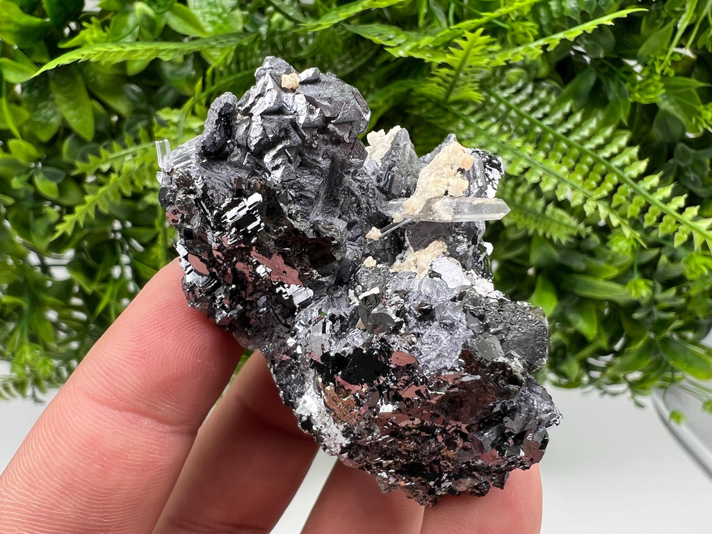 Collected Skeletal GALENA,Sphalerite,Quartz,Calcite from Krushev dol mine,Madan,Bulgaria,natural,collectible mineral specimen home decor