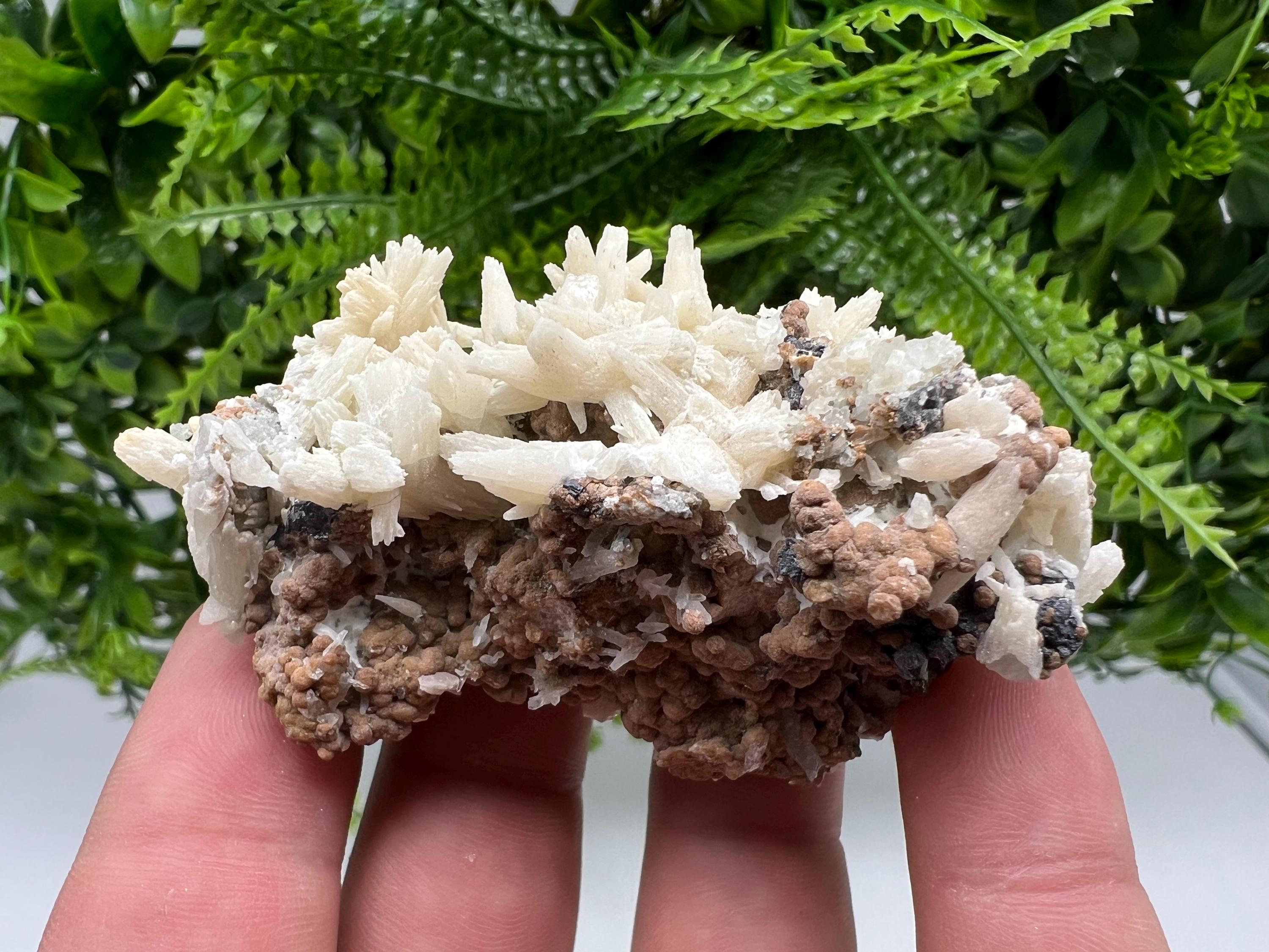 Calcite on Quartz Mineral Specimen: Madan Bulgaria Collectible Stone