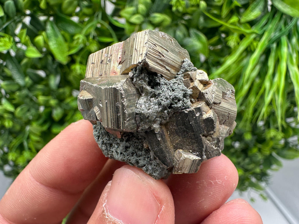 Rainbow Pyrite Cluster: Bulgarian Mineral Specimen, Home Decor