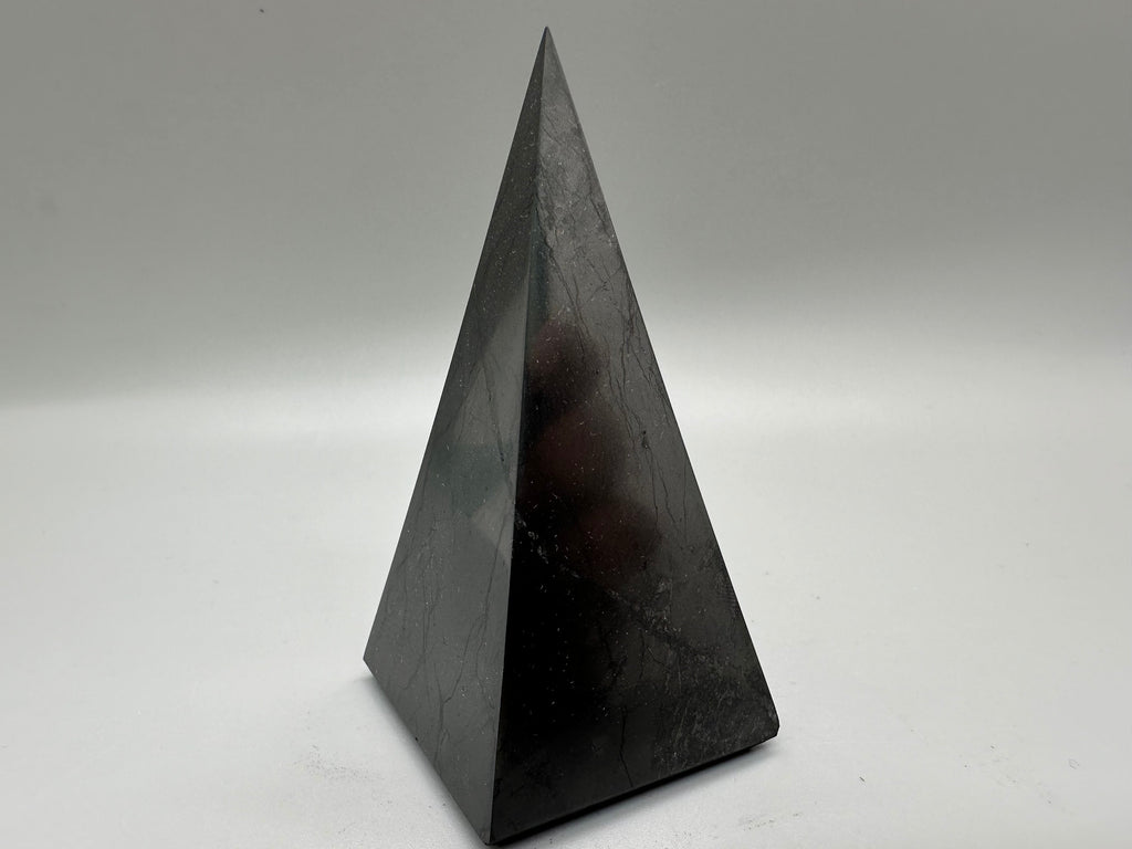 8cm Shungite Pyramid: EMF & 5G Protection, Healing Crystal
