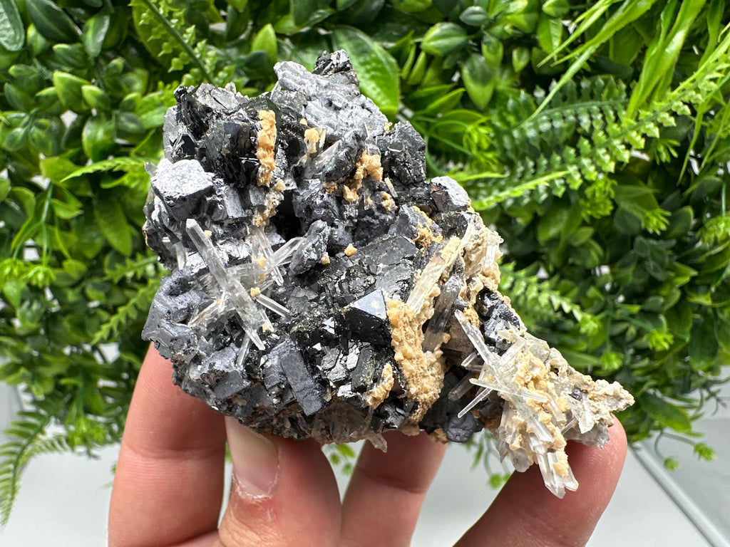 Amazing Galena spinel law on Quartz whit Siderite,from Krushev dol mine,Bulgaria,natural,collection mineral specimen,home decor crystal,souv