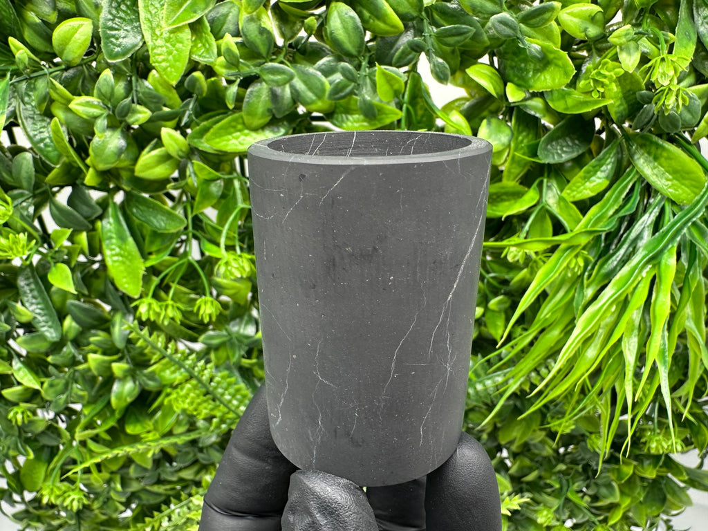 Shungite Cup (60mm): Unpolished Stone, Healing Chakra