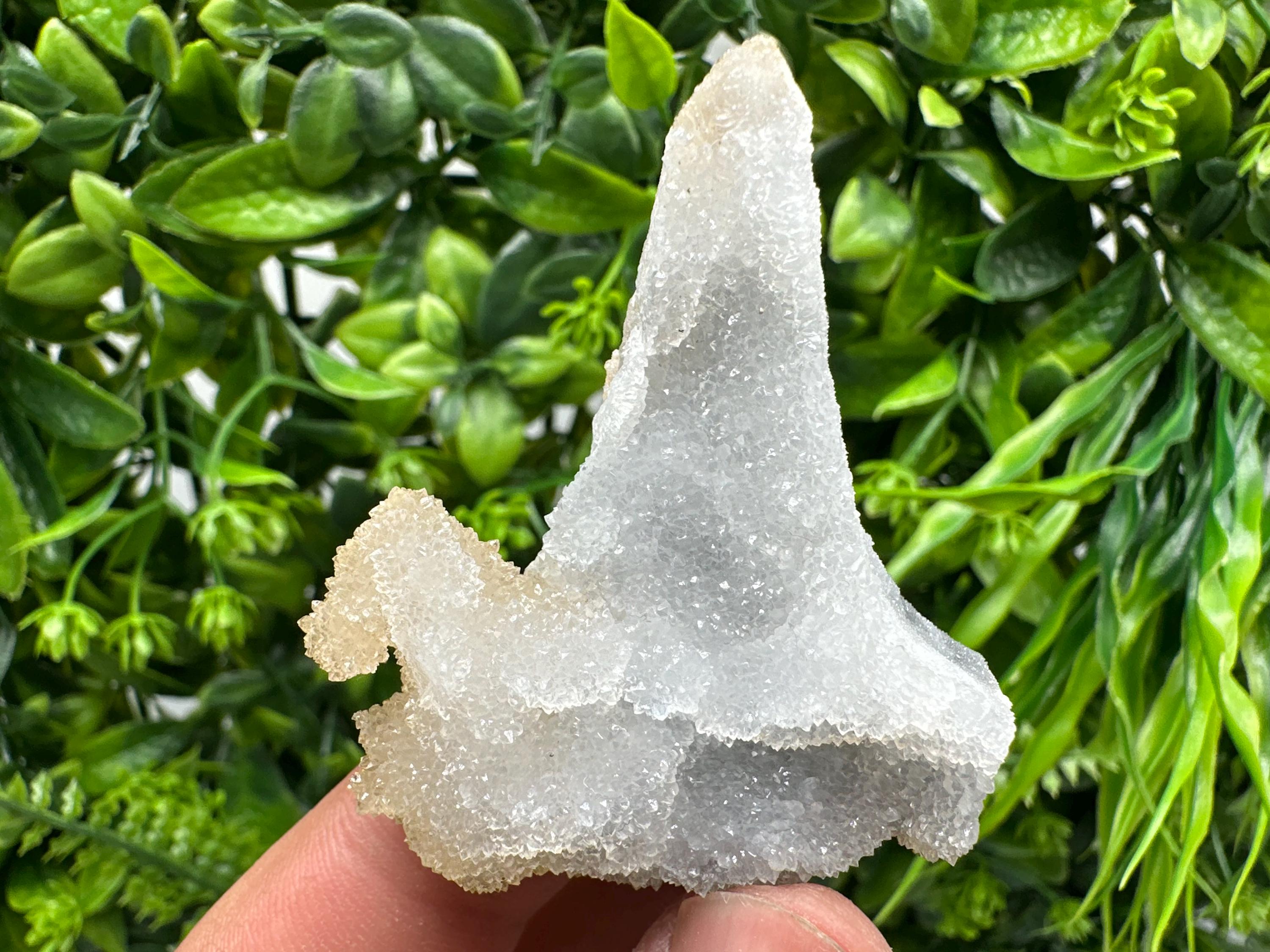 Blue Chalcedony Quartz with Chlorite Inclusions - Krushev Dol Mine Crystal