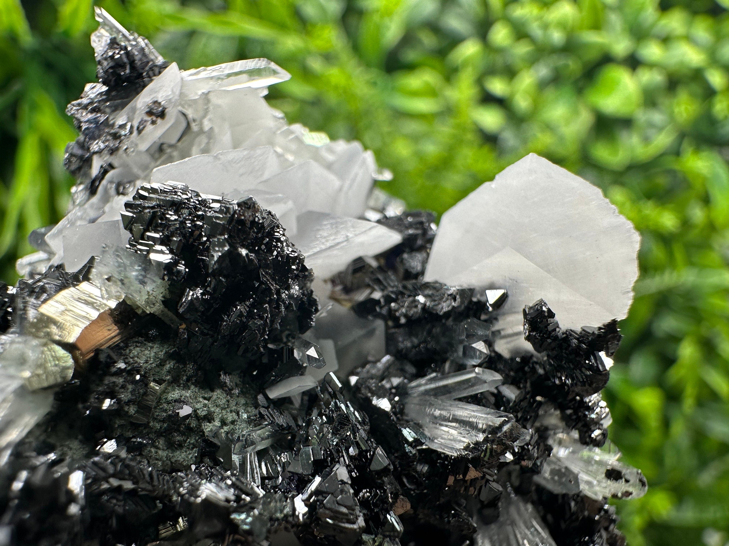 Pyrite Calcite on Sphalerite with Quartz, Borieva Mine Mineral Specimen