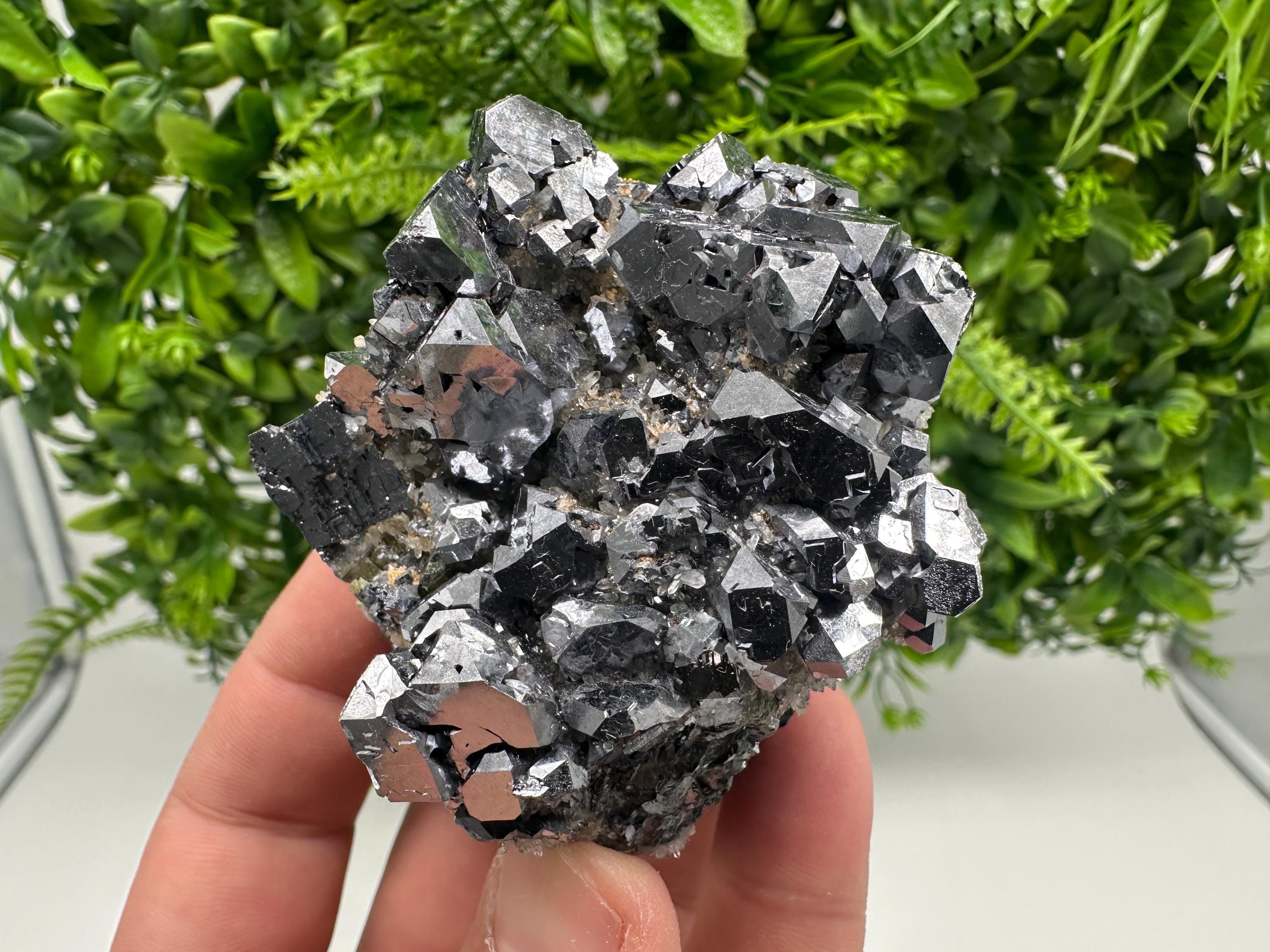 Galena with Quartz Specimen: Krushev Dol Mine, Bulgaria