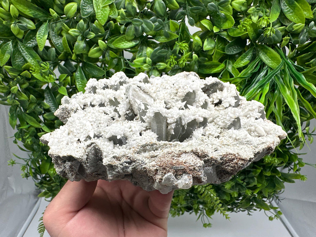 Quartz Cluster with Rhodochrosite, Calcite & Chlorite Inclusions