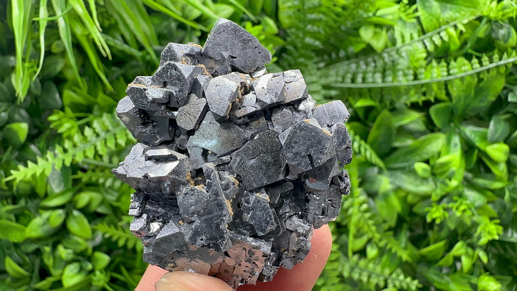 Shiny Galena Cluster with Siderite and Quartz, Bulgaria Mineral Specimen