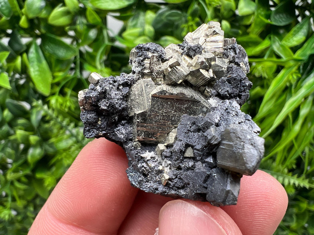 Golden Pyrite,Sphalerite from 9th September mine,Madan,Bulgaria,natural,collectible mineral specimen,home decor crystal,Pyrite cluster,