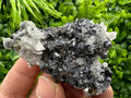 Shiny Galena, Sphalerite, Calcite on Quartz, Bulgaria Mineral Specimen