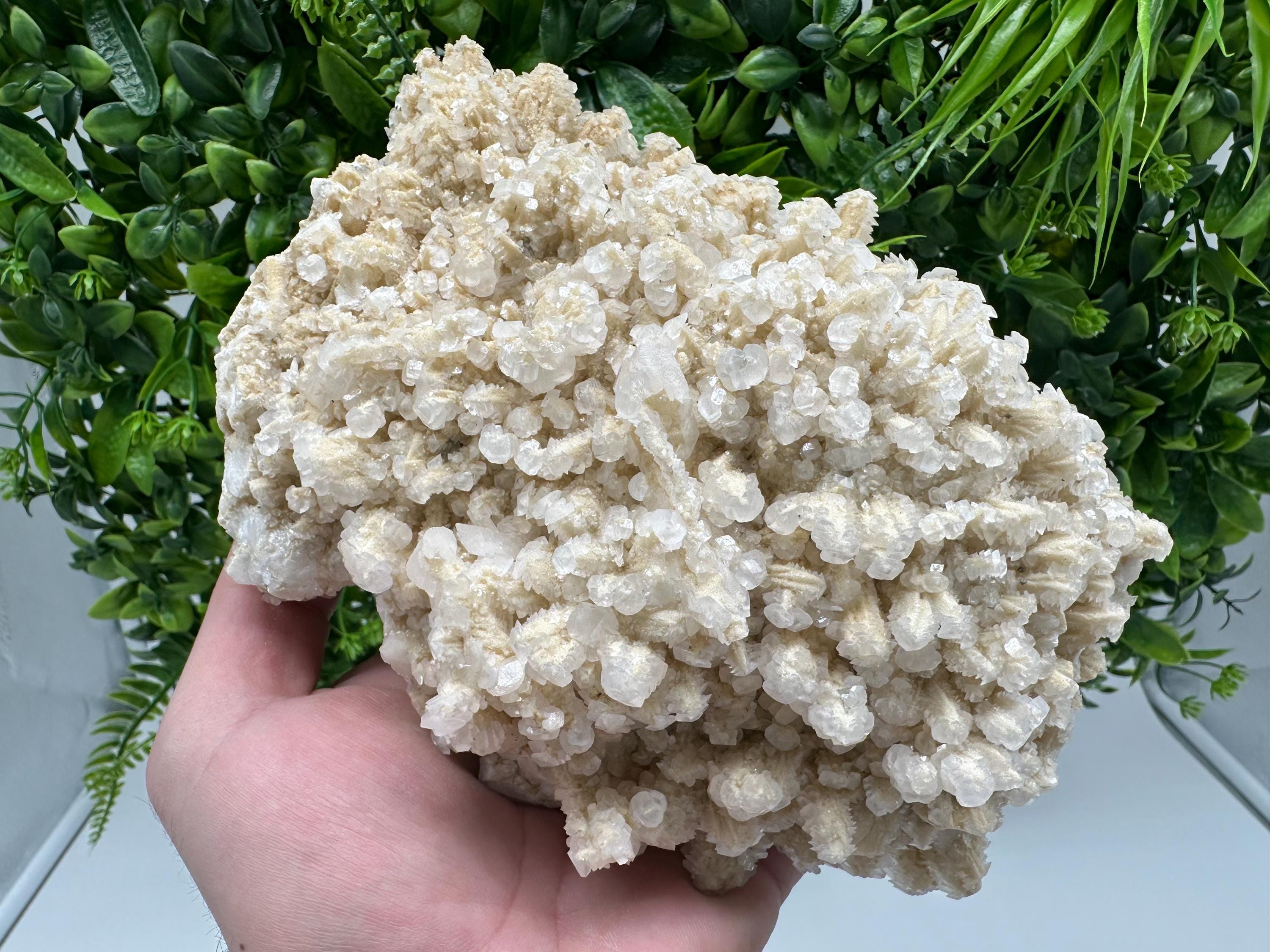 Fluorescent White Quartz Calcite, Krushev Dol Mine Mineral Specimen