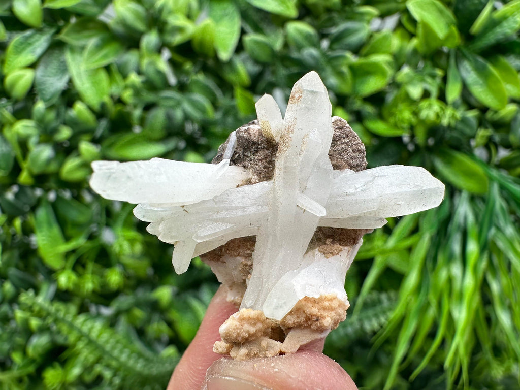 Quartz on Rhodochrosite Matrix, Madan Bulgaria Mineral Specimen