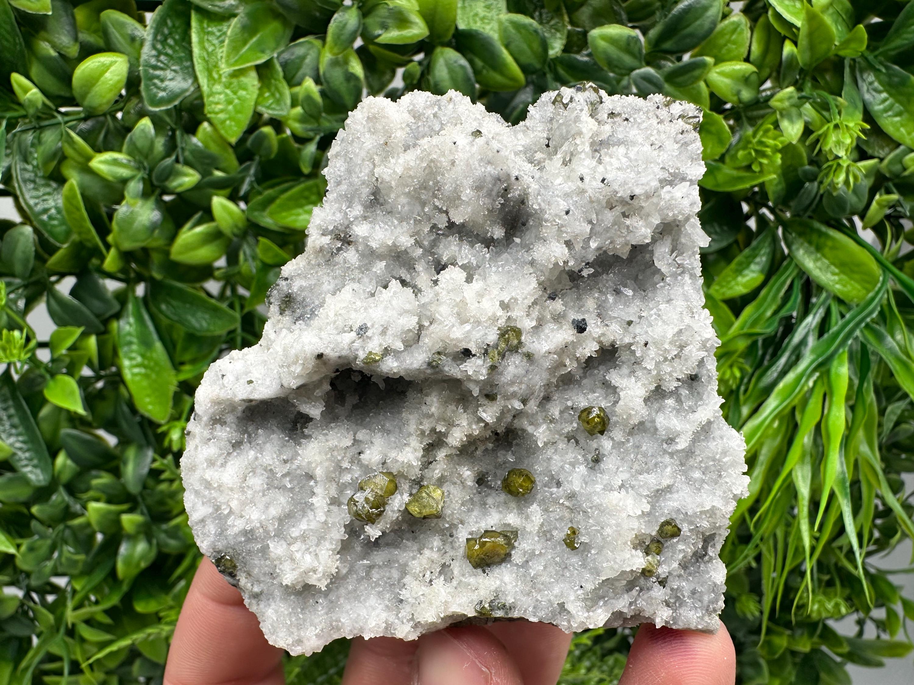 Green Cleiophane Sphalerite Gem on Quartz, Mineral Collection