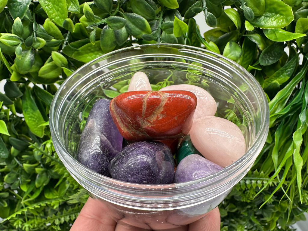 Mixed Tumbled Healing Crystals Set: Polished Raw Stones