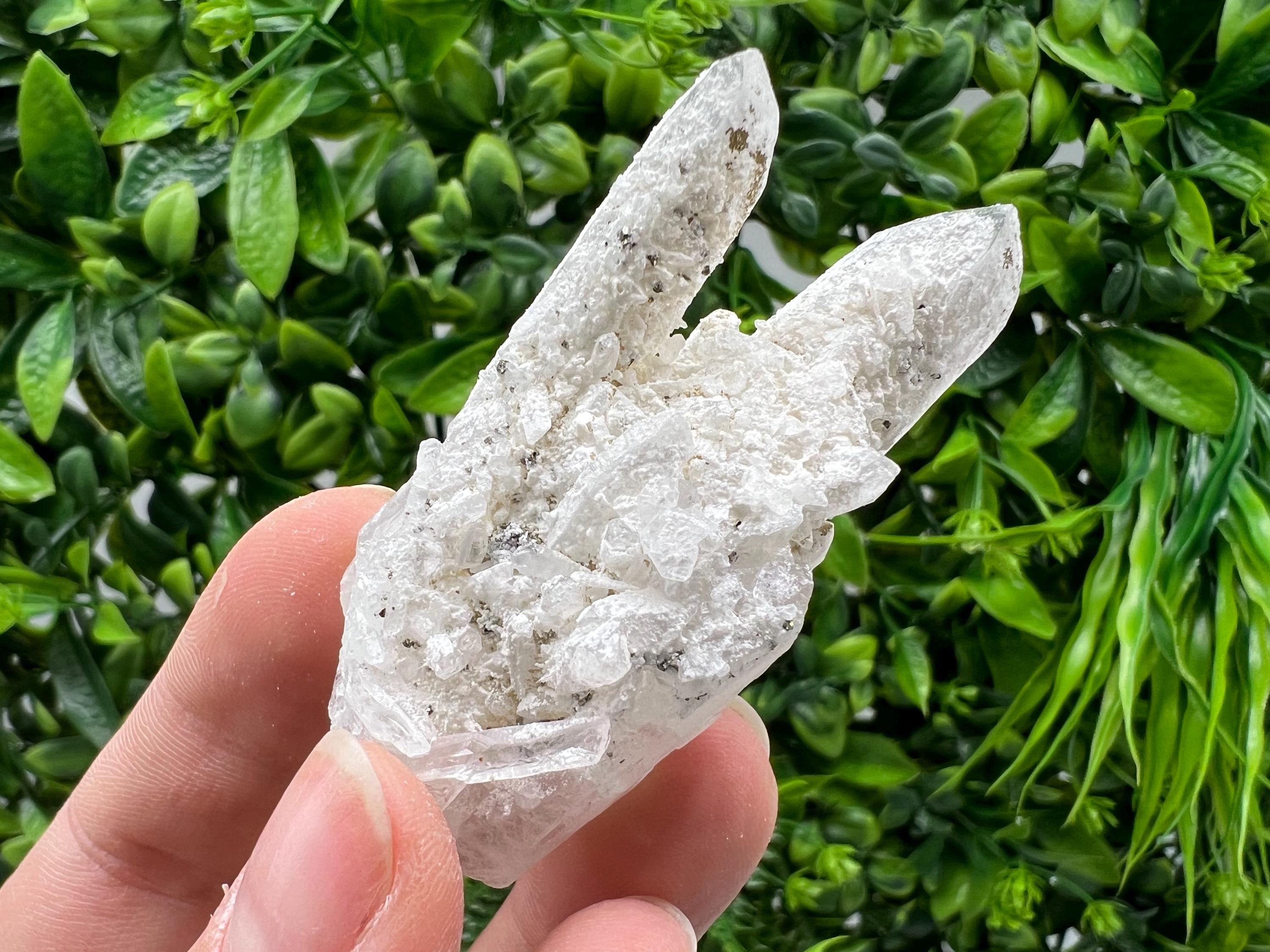 Transparent Quartz with Pyrite, Krushev Dol Mine Crystal, Bulgaria