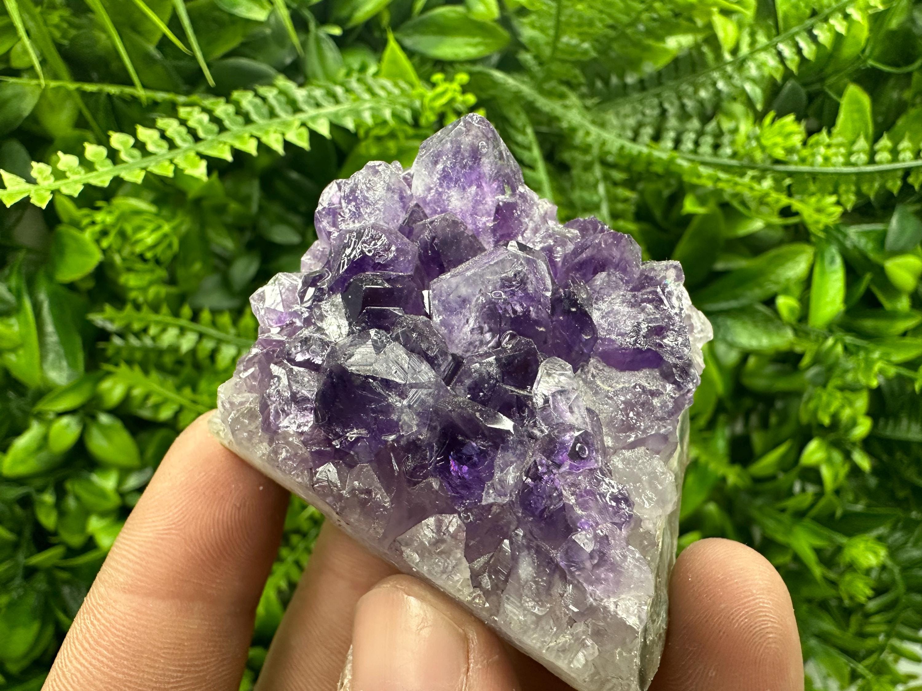 Natural Purple Amethyst Crystal Cluster from Uruguay