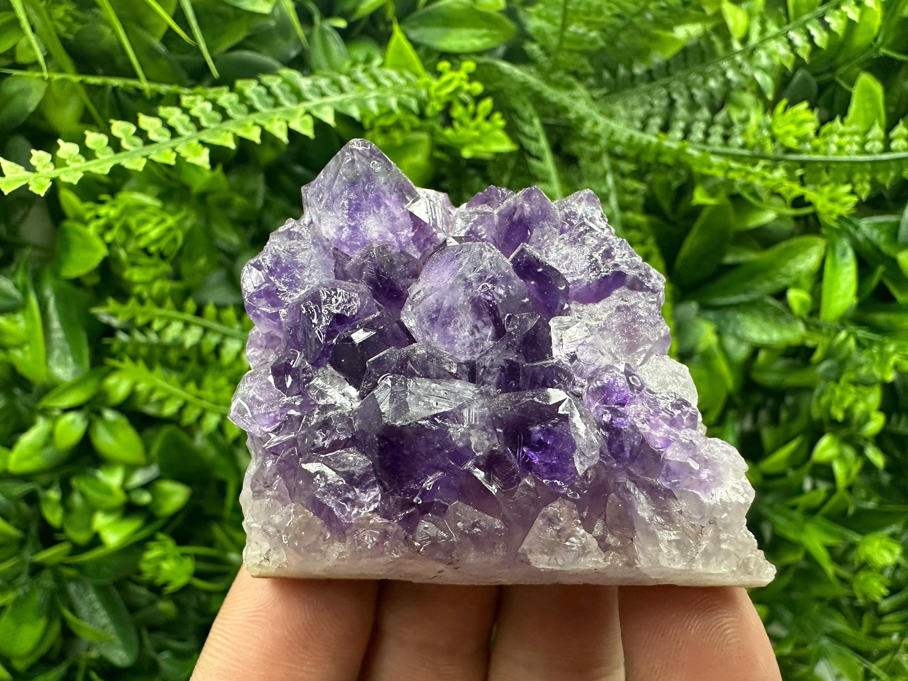 Natural Purple Amethyst Crystal Cluster from Uruguay