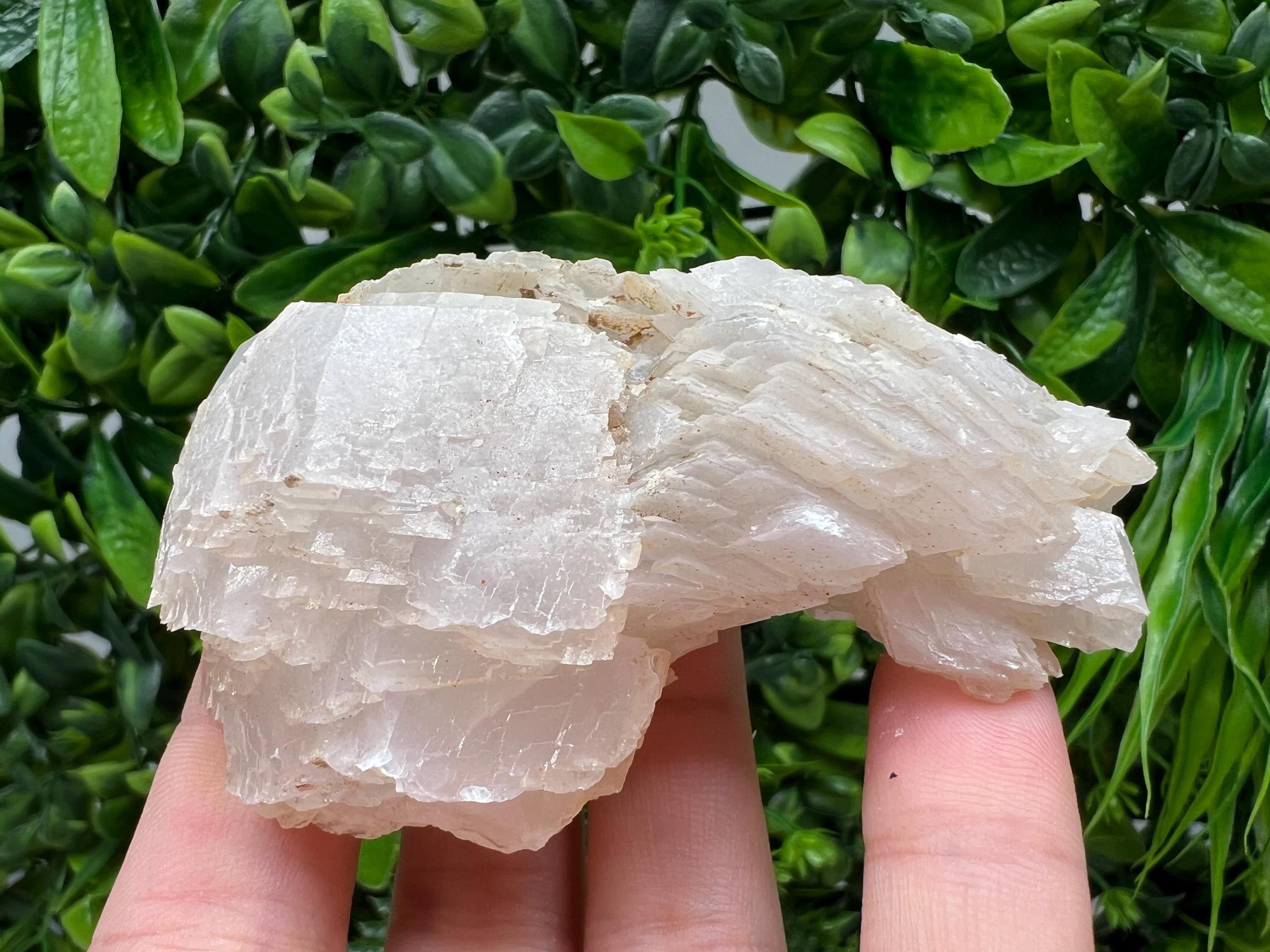 Quartz Crystal with Calcite and Chlorite: Borieva Mine, Bulgaria