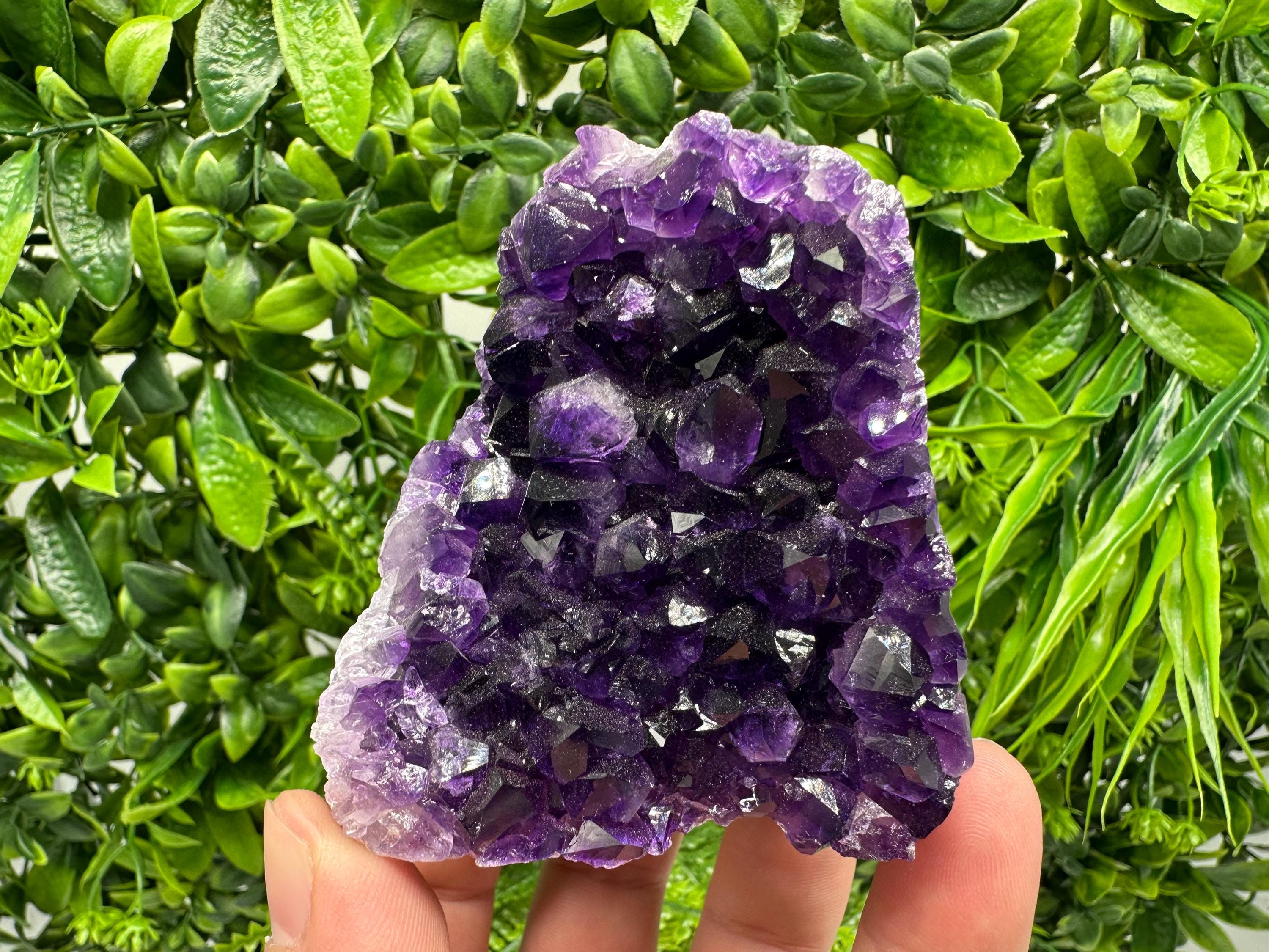Uruguay Amethyst Crystal: Purple Quartz Cluster, Home Decor