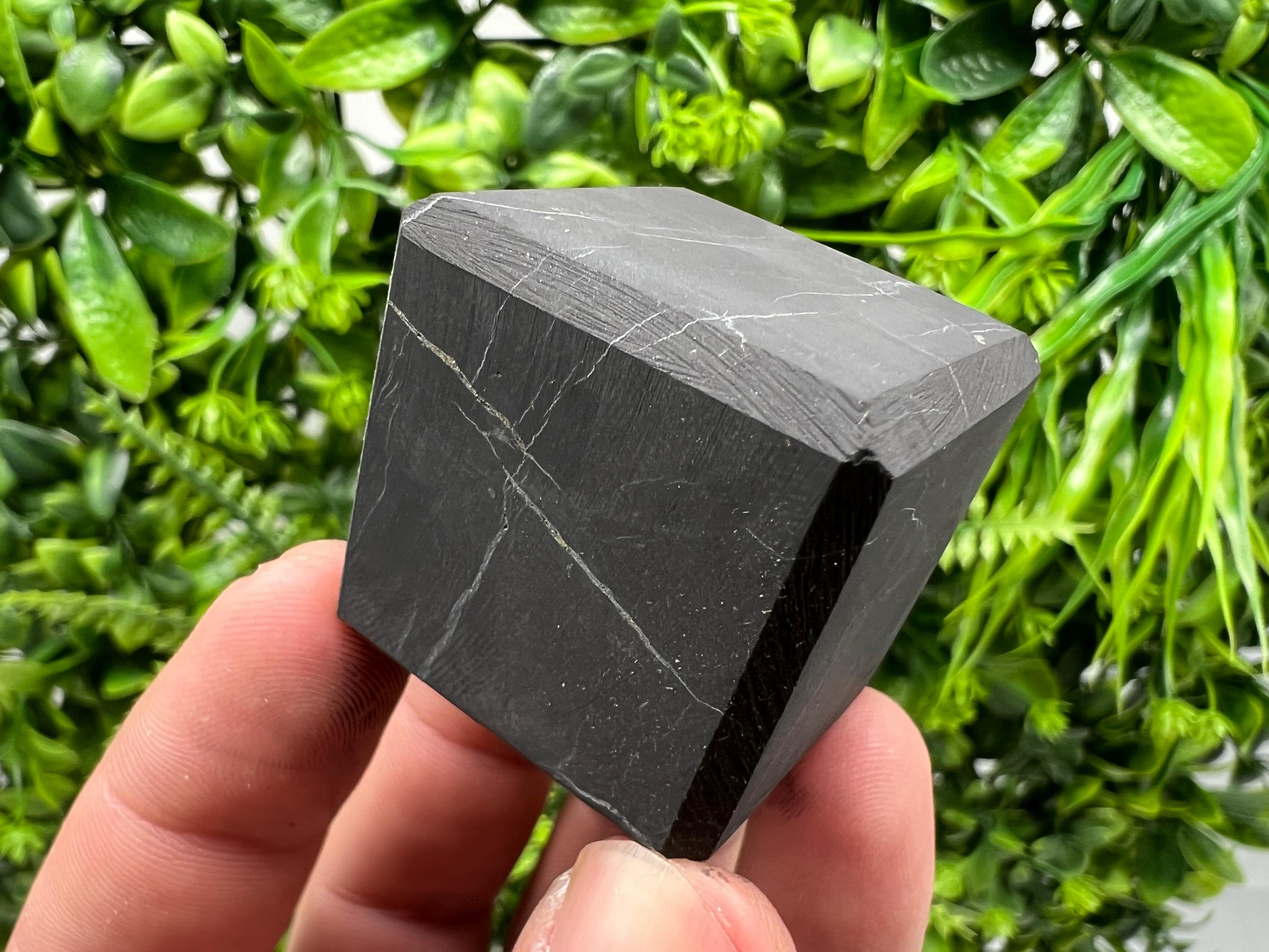 Shungite Crystal Cube (3cm): EMF & 5G Protection, Healing Stone