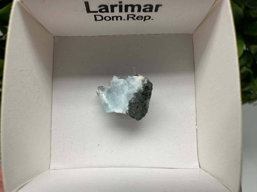 Rare Raw Larimar Specimen: Dominican Republic Crystal BOX 4/4 cm