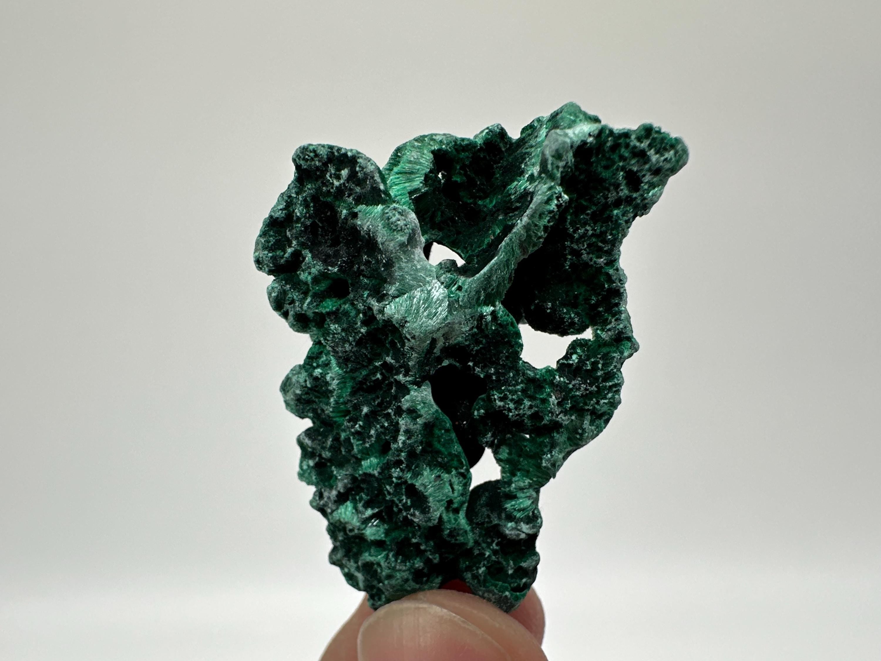 Polished Green Malachite Crystal, Congo Mineral Specimen