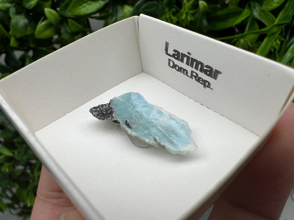 Rare Raw Larimar Specimen: Dominican Republic Crystal (25/15mm)