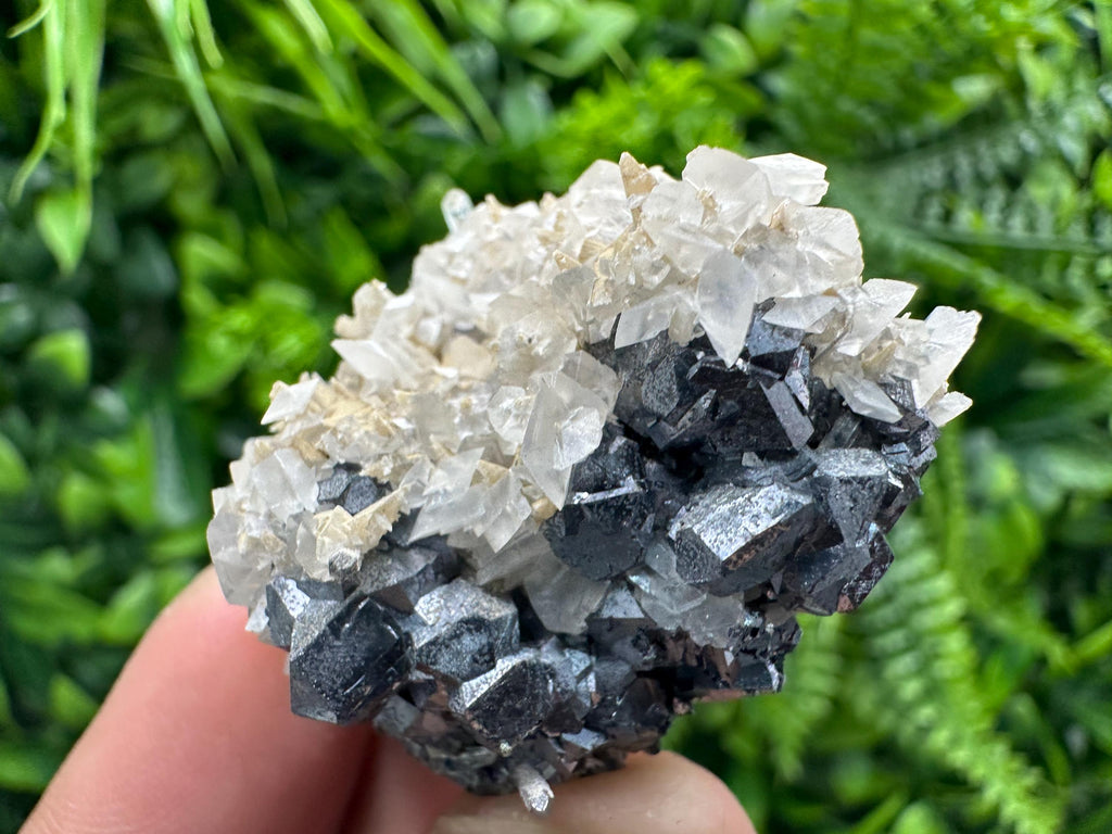 Galena Spinel with Quartz and Calcite, Borieva Mine Mineral Specimen