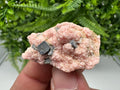 Rhodochrosite on Quartz: Pink Crystal Home Decor, Bulgaria Mineral Souvenir