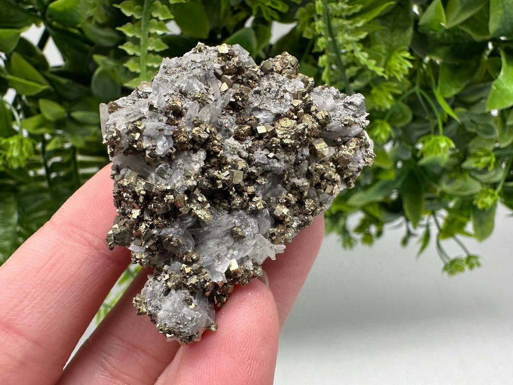 Stunning Pyrite on Quartz,Calcite from Borieva mine,Madan,Bulgaria,natural,collectible mineral specimen,home decor stone,collection crystal