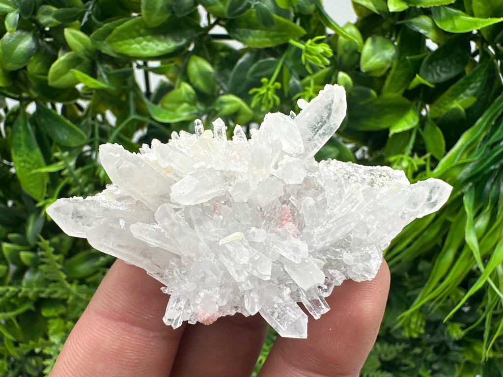 Rhodochrosite on Quartz Specimen, Starnica Mine, Bulgaria