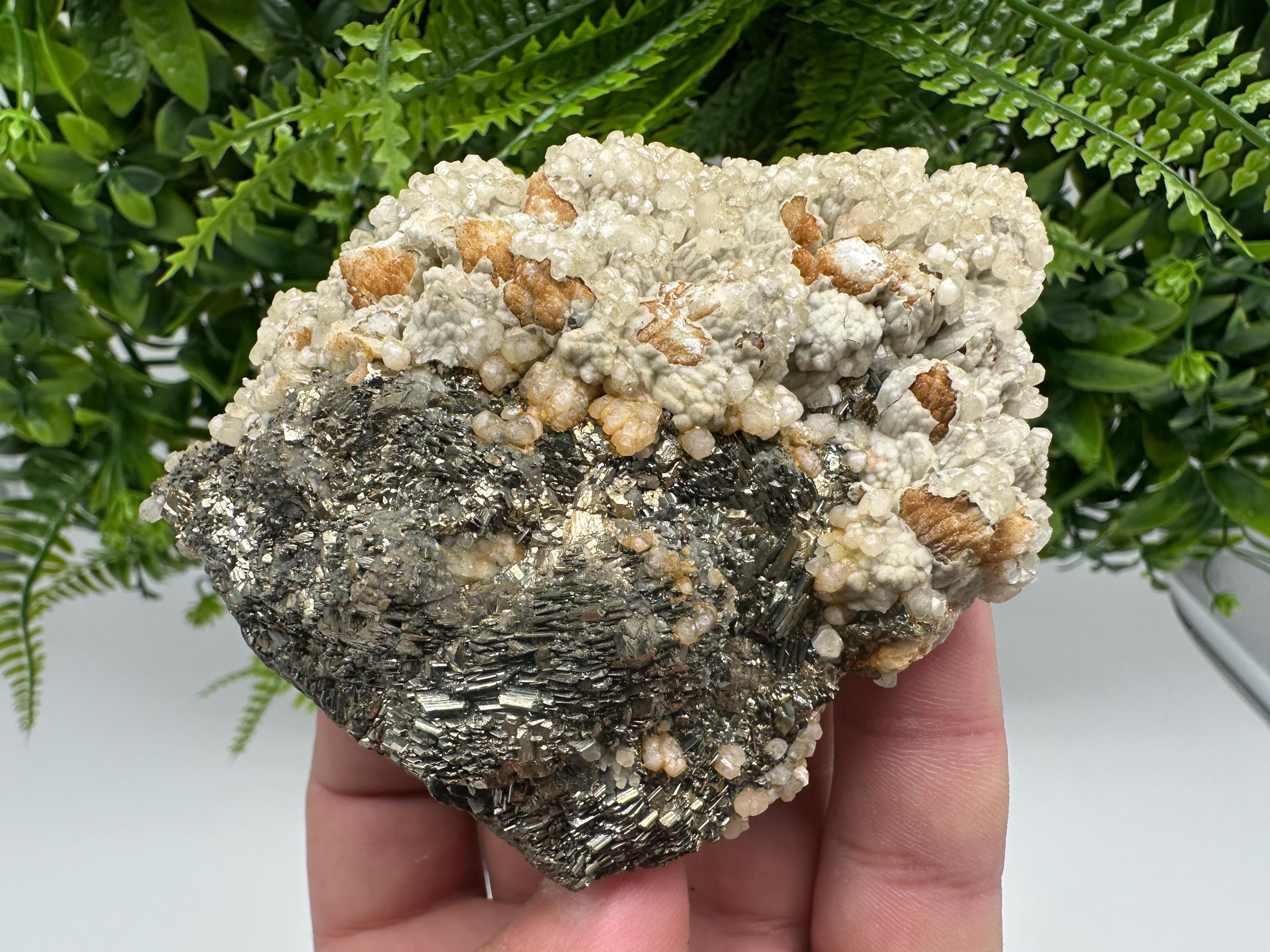 Marcasite with Calcite Specimen: Androvo Mine, Bulgaria