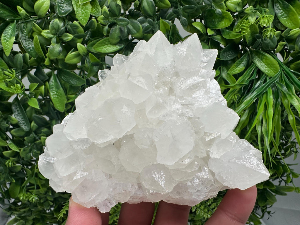 Transparent Chlorite Quartz Crystal Cluster - Madan, Bulgaria
