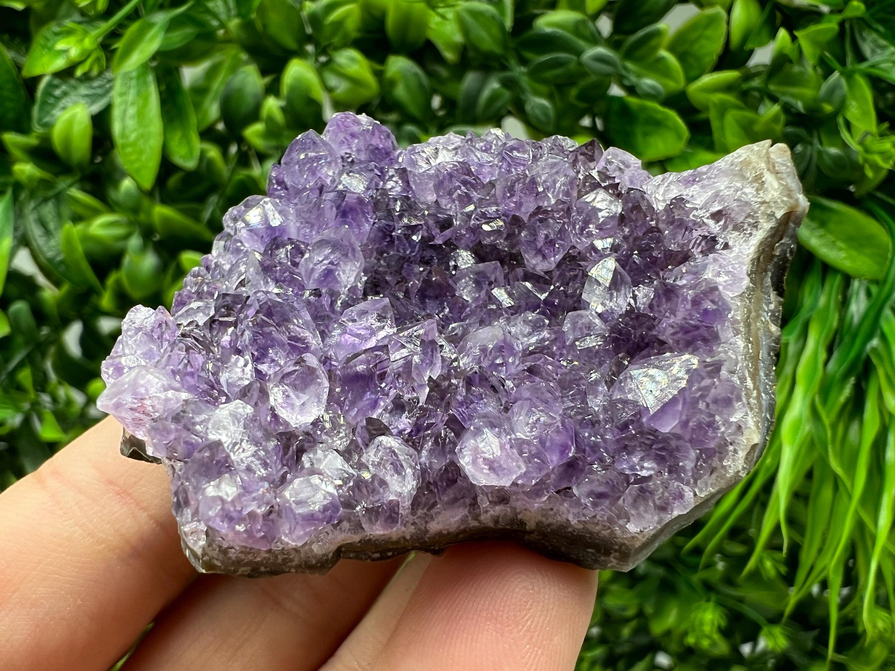 Natural Purple Amethyst Cluster, Uruguay Crystal, Home Decor