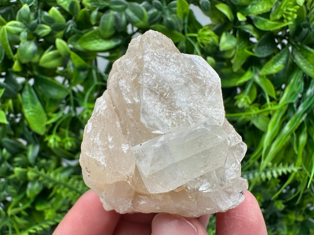 Apophyllite Stilbite on Chalcedony, India Mineral Specimen