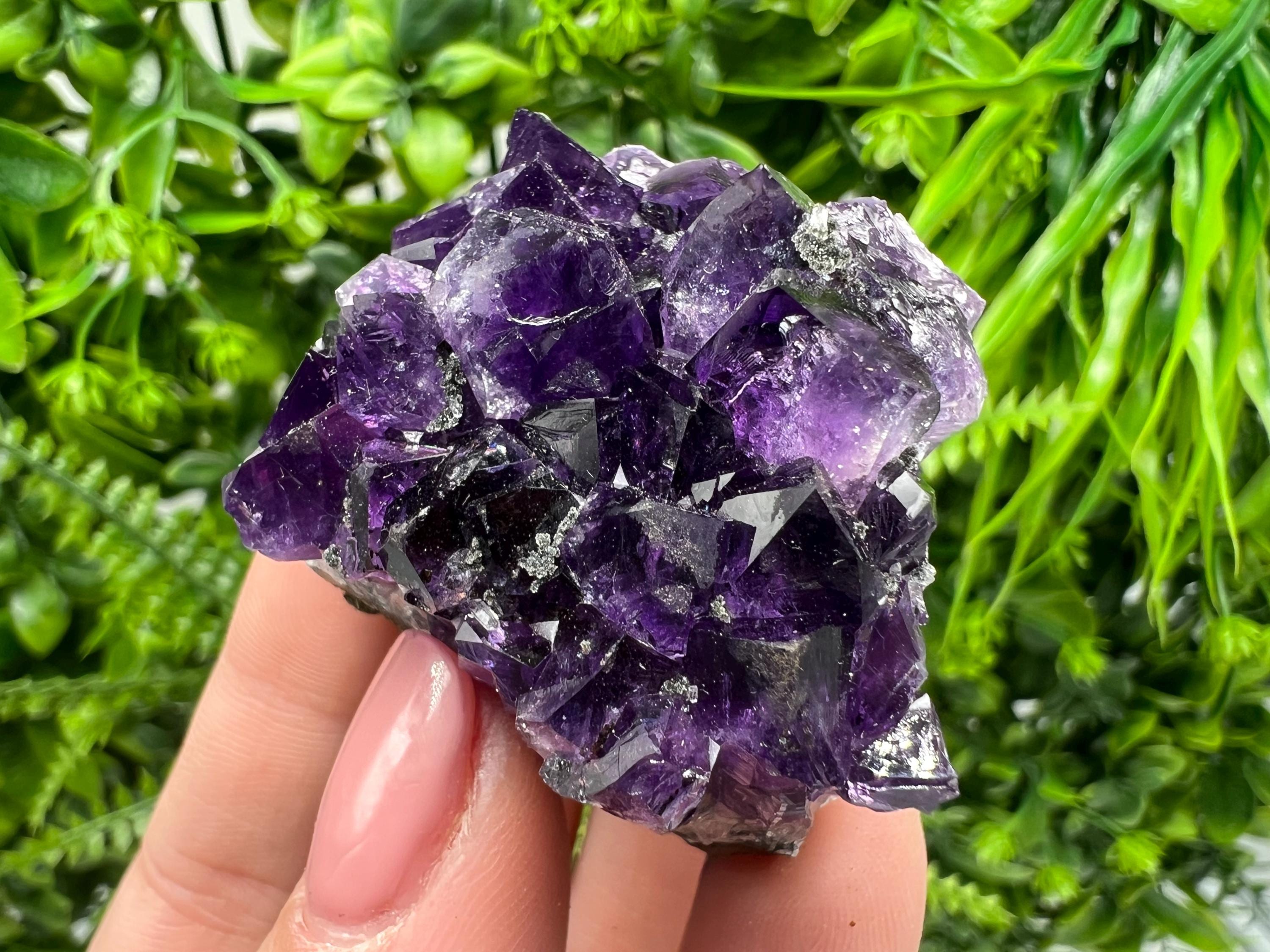 Uruguay Amethyst Crystal: Purple Quartz Home Decor, Energy Stone