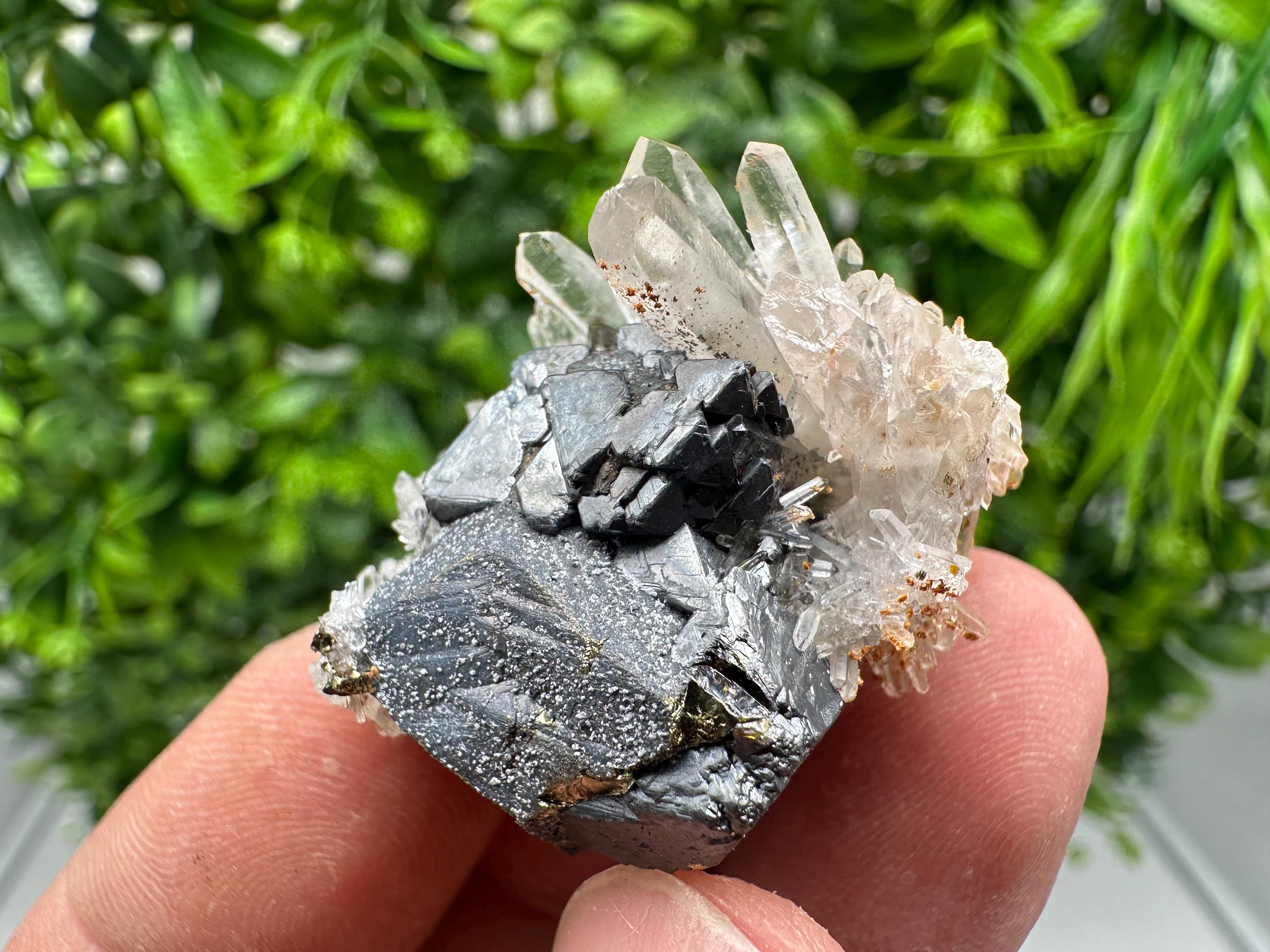 Wonderful Sphalerite Chalcopyrite on  Quartz whit Hematite feom 9 th September mine,Bulgaria,natural,collection mineral specimen,gift