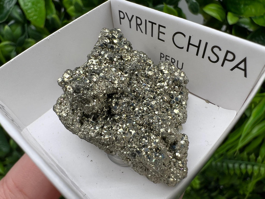 Peruvian Pyrite Cluster: Shiny Cube Mineral Specimen, Home Decor Stone