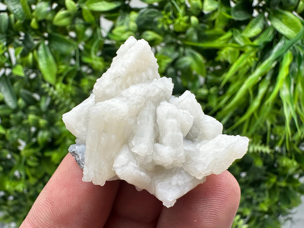 Rare Fluorescent Calcite after Barite on Chalcedony - Androvo Mine, Bulgaria