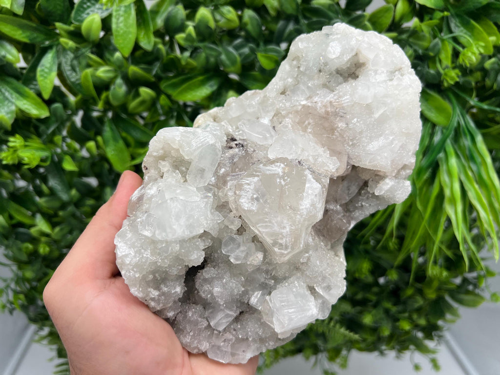 Apophyllite Stilbite Chalcedony Specimen: Natural India Minerals Crystal